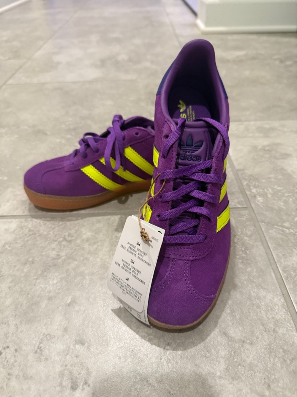 adidas Purple & Yellow Women's Gazelle-Style Sneakers